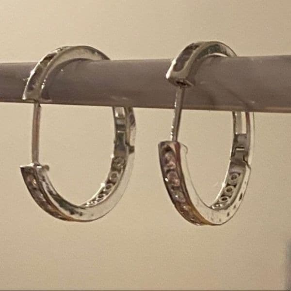 The Dramatic Hoop in cubic zirconia in 925 - Thumbnail 5
