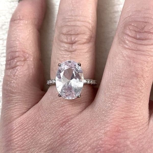 The Oval Glorious Day Engagement ring in 925 silve size 9 - Thumbnail 6
