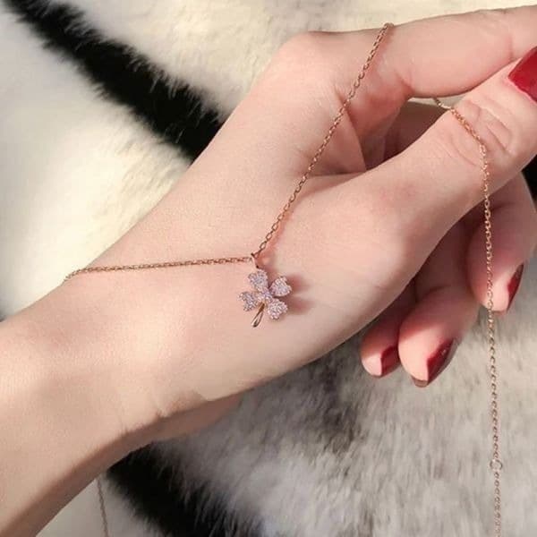 The Lucky Charm Pendant necklace in 18k rose gold over silver - Thumbnail 6