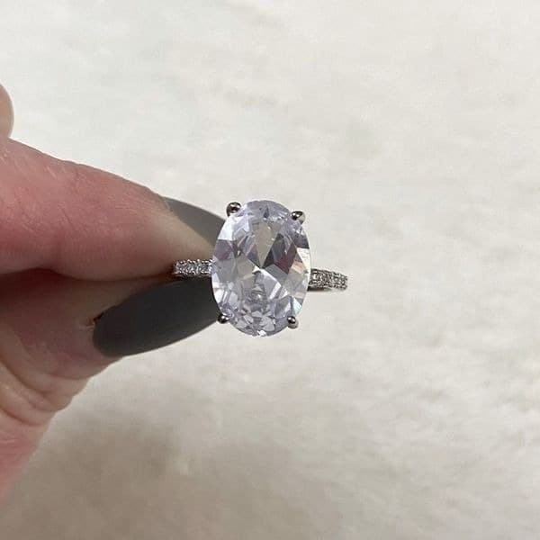 The Oval Glorious Day Engagement ring in 925 silve size 9 - Thumbnail 9