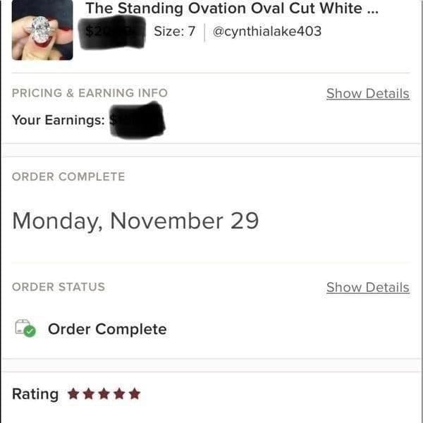 The Oval Glorious Day Engagement ring in 925 silve size 9 - Thumbnail 4
