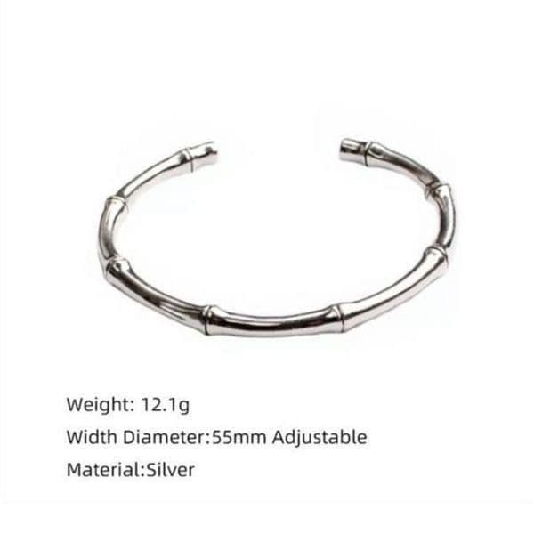 The Bamboo II Cuff Bracelet in 925 silver - Thumbnail 2