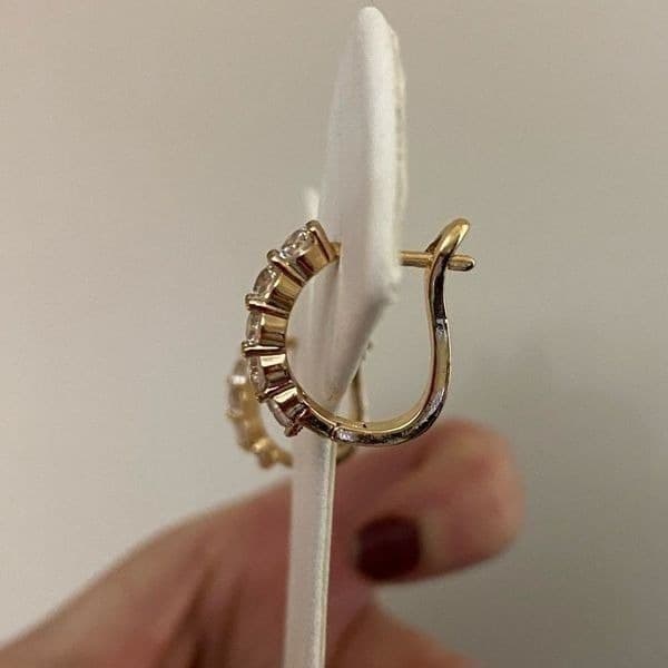 The Icon Pretty 14k Gold plated hoop earrings - Thumbnail 7