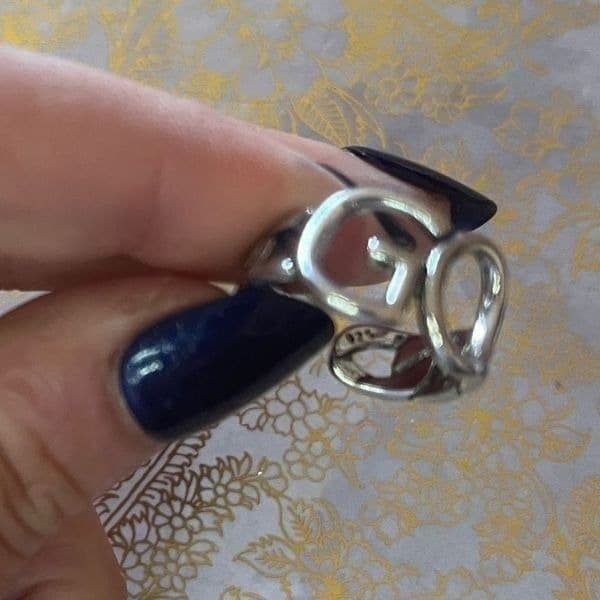 The GO Ring statement retro adjustable 925 silver - Thumbnail 12