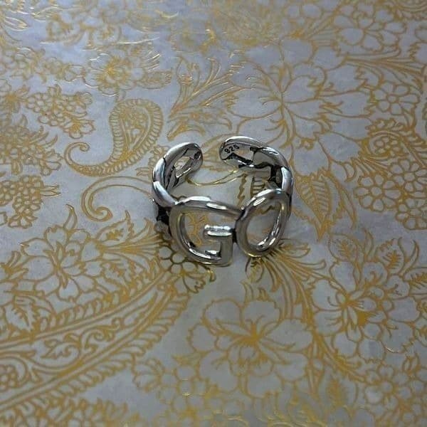 The GO Ring statement retro adjustable 925 silver - Thumbnail 7