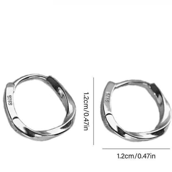 The Mini Abstract Gold Hoop earring in 925 silver - Thumbnail 4