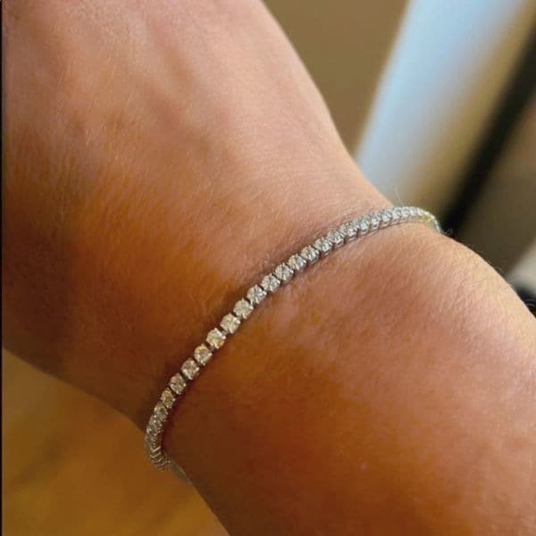 The Modern Classic Tennis Bracelet with cubic zirconia and 925 - Thumbnail 3