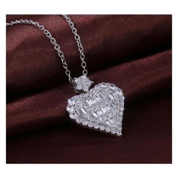 The Bling Heart Pendant in 925 silver and cubic zirconia - Image 1