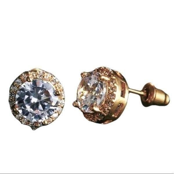 The I Know I’m Gorgeous oversized 14k gold plated zircon earrings - Thumbnail 3