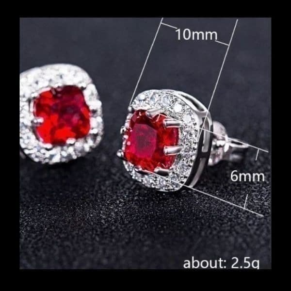 The Champagne Square Earrings 18K Rose Gold filled - Thumbnail 5