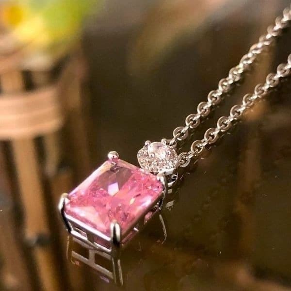 COPY - The Pink Panther pendant necklace in silver - Thumbnail 4
