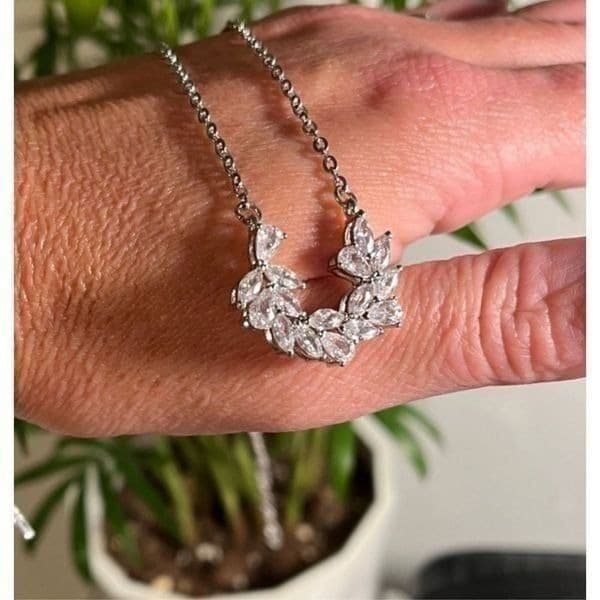 The Ivy Cubic Zirconia 925 pendant Necklace - Thumbnail 5