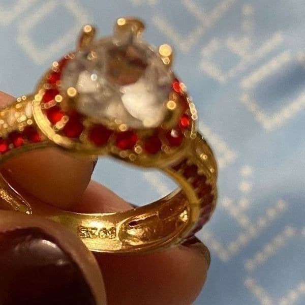 The Heirloom Lovely 18k gold Plated Heart Ring in silver - Thumbnail 6