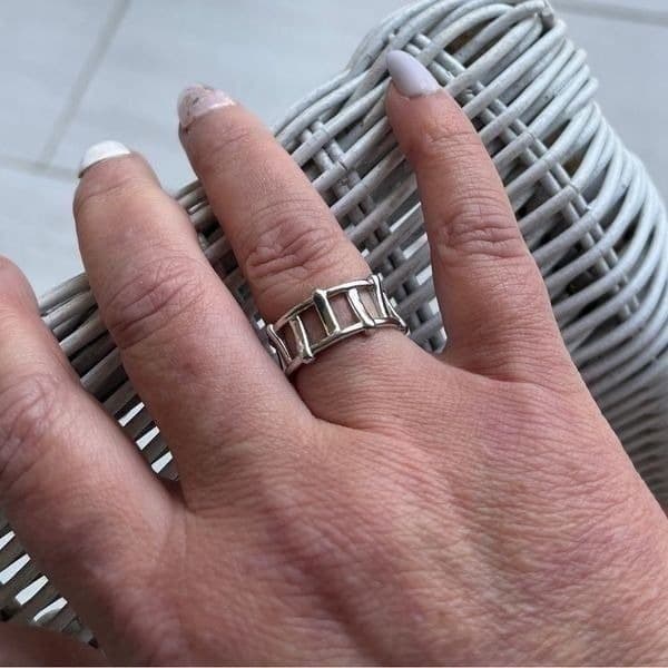 The Program Ring adjustable in 925 silver - Thumbnail 2