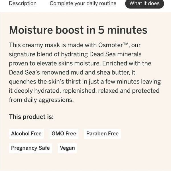 AHAVA HYDRATION MASK. time to hydrate NIB SEALED - Thumbnail 3