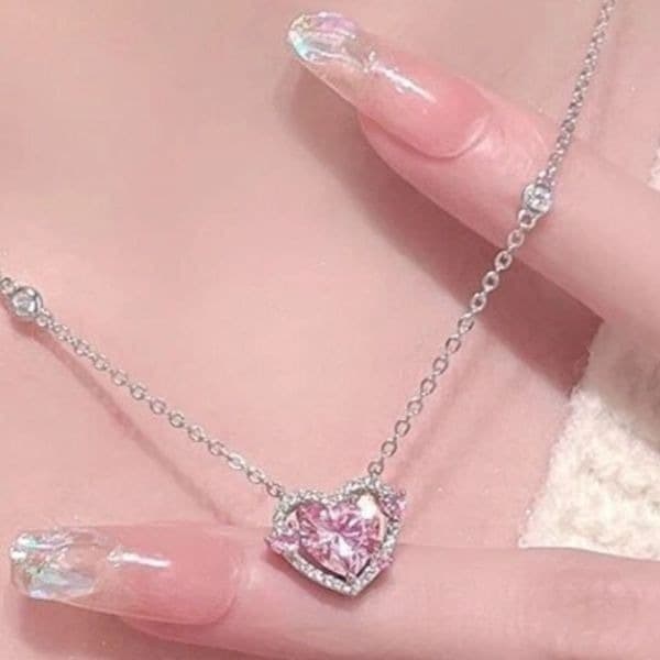 The Passion Heart Pink Pendant necklace - Thumbnail 6