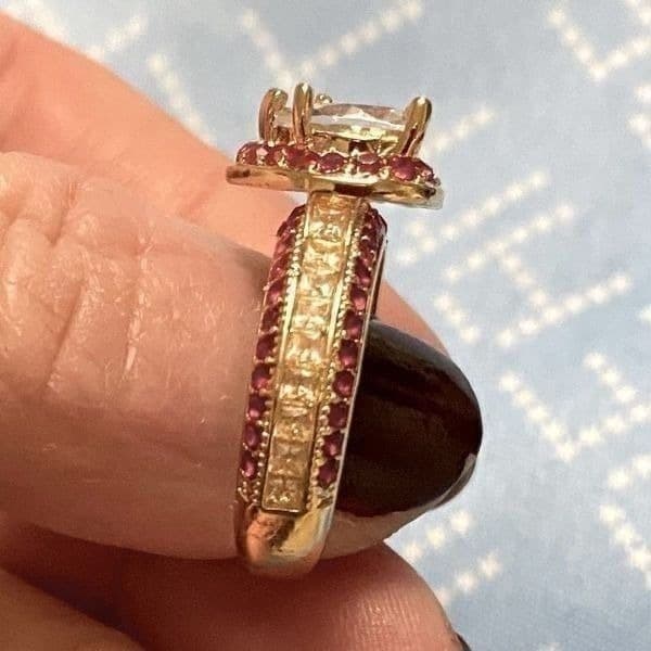 The Heirloom Lovely 18k gold Plated Heart Ring in silver - Thumbnail 7