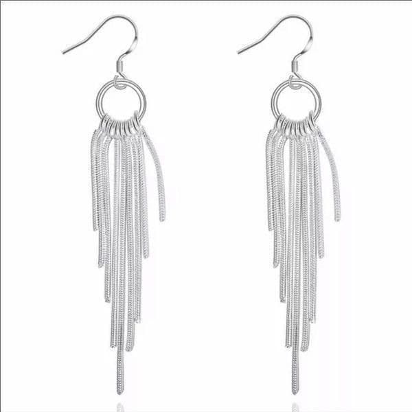 The Fringe Earrings in Tibetan silver - Image 1