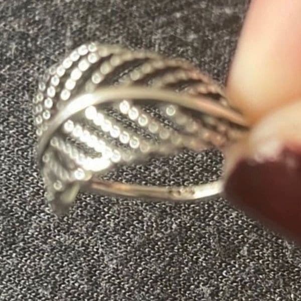 The Boho Feature Ring adjustable in antiques silver - Thumbnail 2