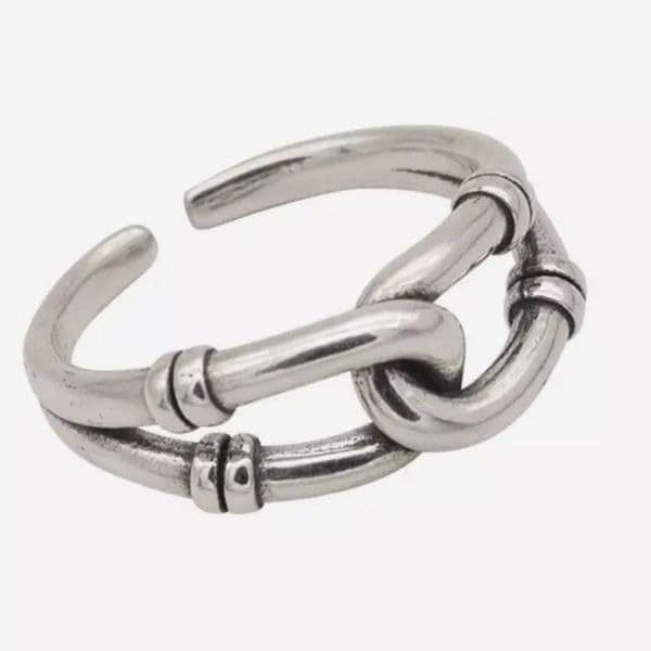 The Tie Me In Knots Ring, adjustable in 925 silver - Thumbnail 2