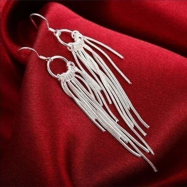 The Fringe Earrings in Tibetan silver - Thumbnail 2