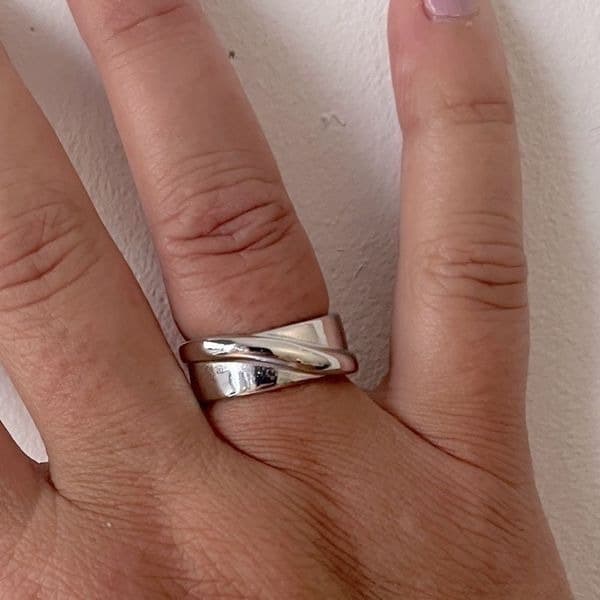 The Energy Band Ring in 925 silver adjustable - Thumbnail 2