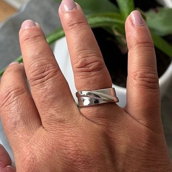 The Energy Band Ring in 925 silver adjustable - Thumbnail 3