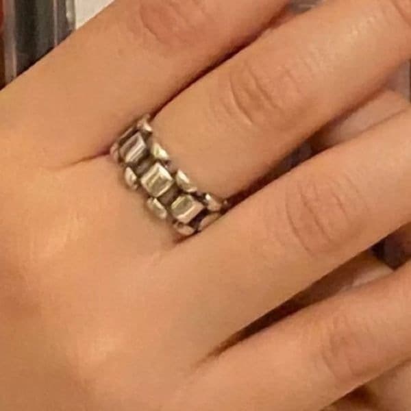 The Moto Ring in Tibetan Silver stamped 925 - Thumbnail 5