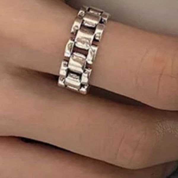 The Moto Ring in Tibetan Silver stamped 925 - Thumbnail 7
