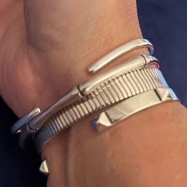 The Bamboo II Cuff Bracelet in 925 silver - Thumbnail 7