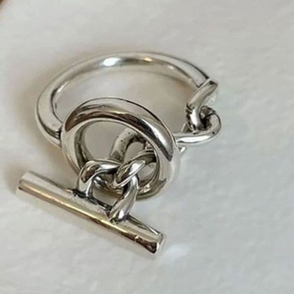 Oversized Toggle Ring in 925 silver - Thumbnail 9