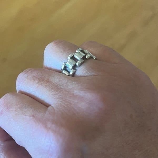 The Moto Ring in Tibetan Silver stamped 925 - Thumbnail 11