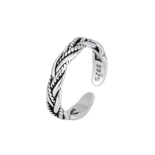 The Dainty Weave Ring in antiqued 925 silver - Thumbnail 4
