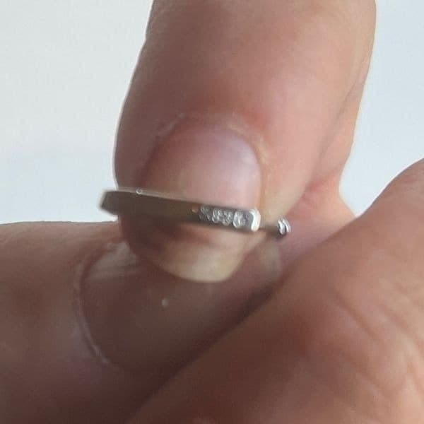 The Mini Abstract Hoop earring in 925 silver - Thumbnail 6