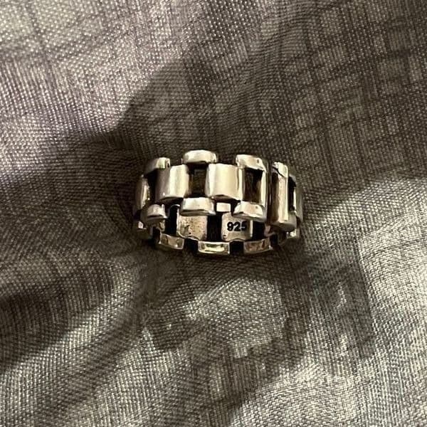 The Moto Ring in Tibetan Silver stamped 925 - Thumbnail 10