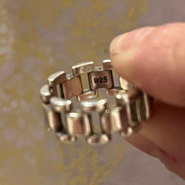 The Moto Ring in Tibetan Silver stamped 925 - Thumbnail 6