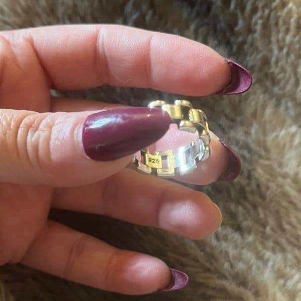 The Moto Ring in Tibetan Silver stamped 925 - Thumbnail 4