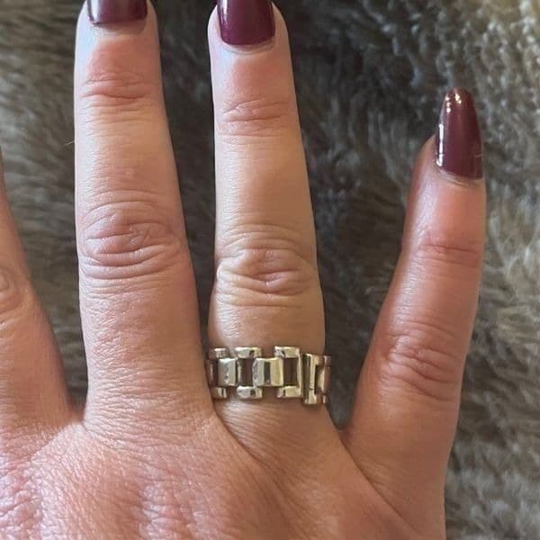 The Moto Ring in Tibetan Silver stamped 925 - Thumbnail 12