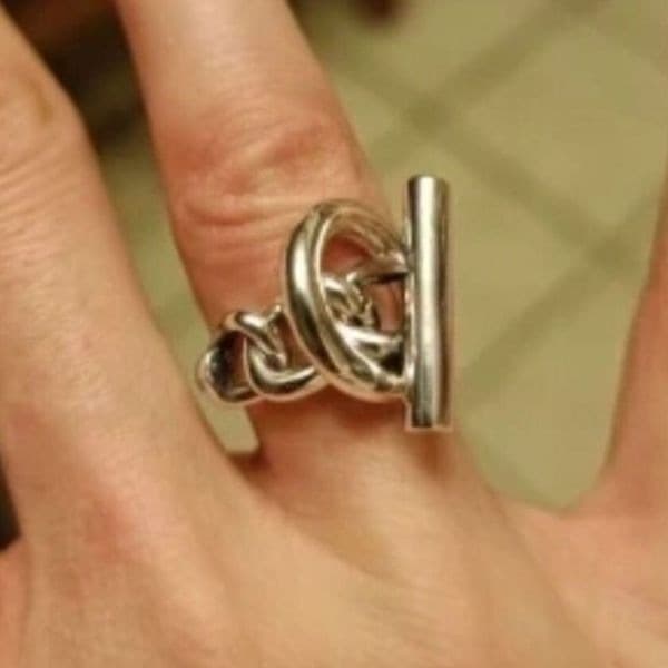 Oversized Toggle Ring in 925 silver - Thumbnail 7