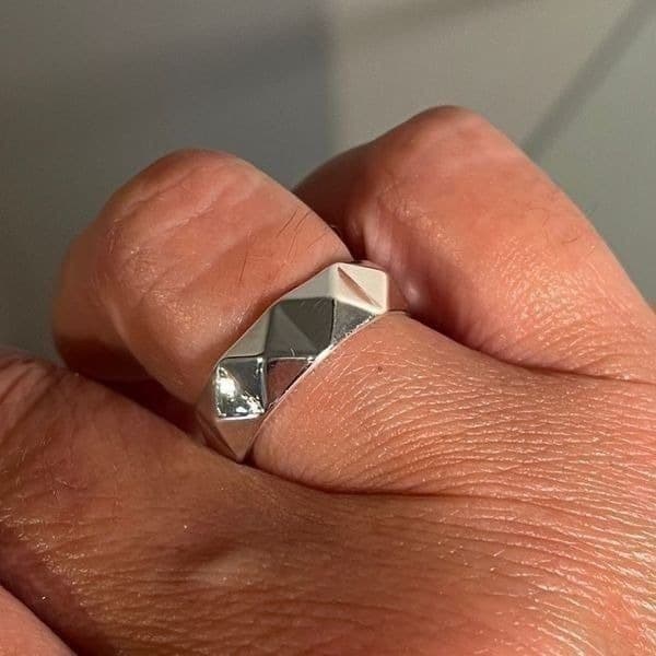 The Minimalist Punk ring, adjustable 925 ring - Thumbnail 12