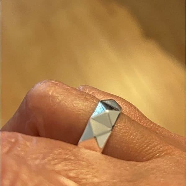 The Minimalist Punk ring, adjustable 925 ring - Thumbnail 7