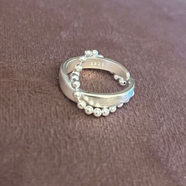 The Modern Chain Ring adjustable in 925 silver - Thumbnail 8