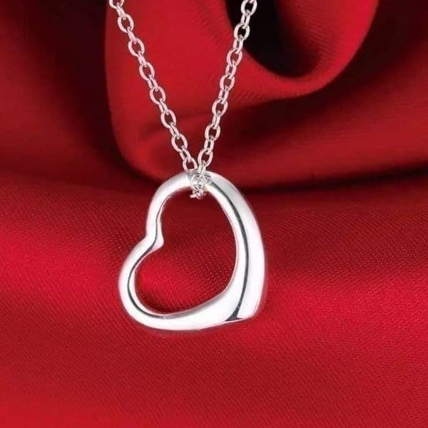 The Happy Heart pendant necklace in 925. - Thumbnail 4