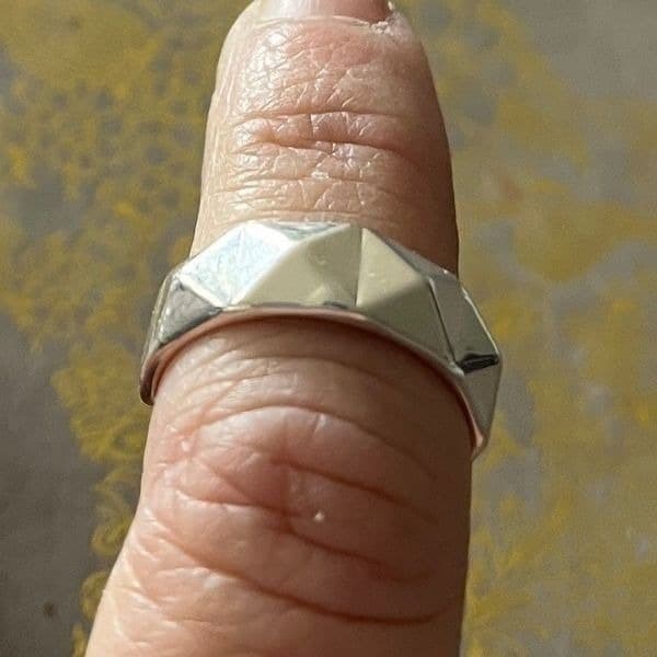 The Minimalist Punk ring, adjustable 925 ring - Thumbnail 7
