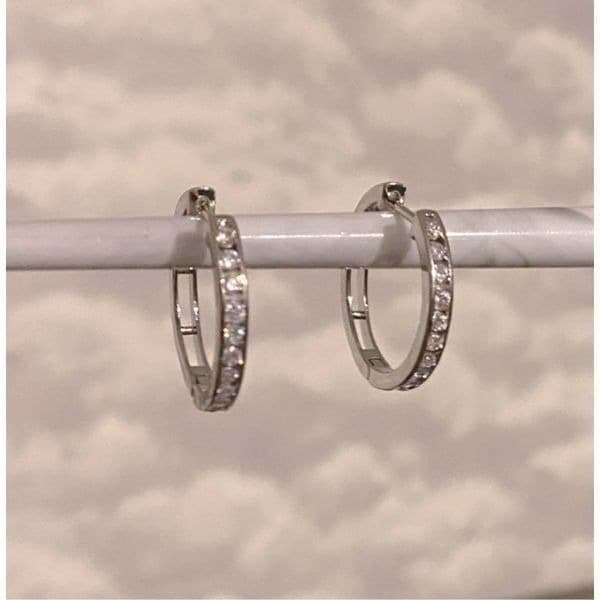 The Dramatic Hoop in cubic zirconia in 925 - Thumbnail 4