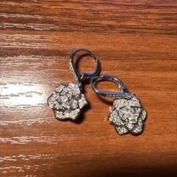 Sterling Silver Cubic Zirconia Earrings - Thumbnail 6
