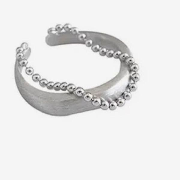 The Modern Chain Ring adjustable in 925 silver - Thumbnail 2