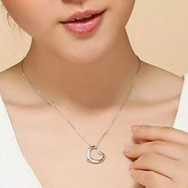 The Happy Heart pendant necklace in 925. - Thumbnail 3