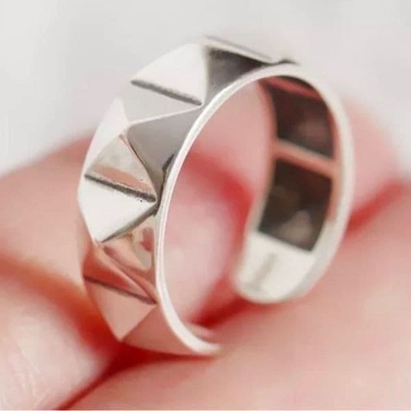 The Minimalist Punk ring, adjustable 925 ring - Image 1