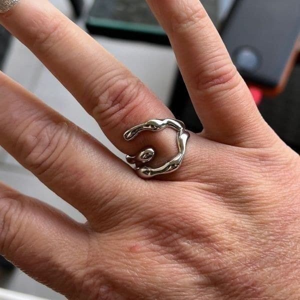 The Crawling Ring adjustable in 925 Gold plated - Thumbnail 3
